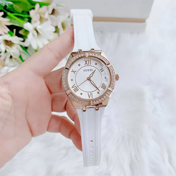 Đồng Hồ Nữ Guess White Rose Gold 36mm GW0034L2 Màu Trắng Vàng Hồng