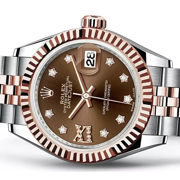 Đồng Hồ Nữ Rolex Datejust 28 Chocolate 279171-0003 Màu Demi (Vàng - Bạc) - Đồng hồ - Vua Hàng Hiệu