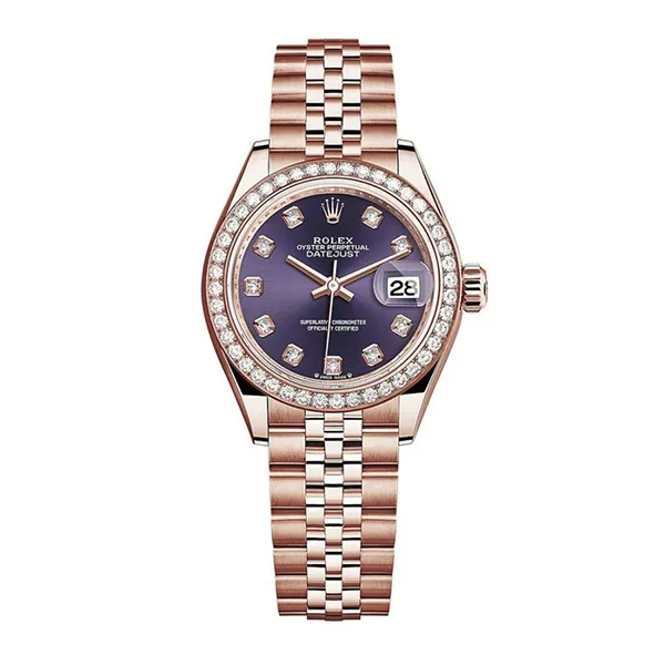 Đồng Hồ Nữ Rolex Datejust 28mm Everose Gold And Aubergine Dial 279135RBR-0011 Màu Vàng Hồng - Đồng hồ - Vua Hàng Hiệu