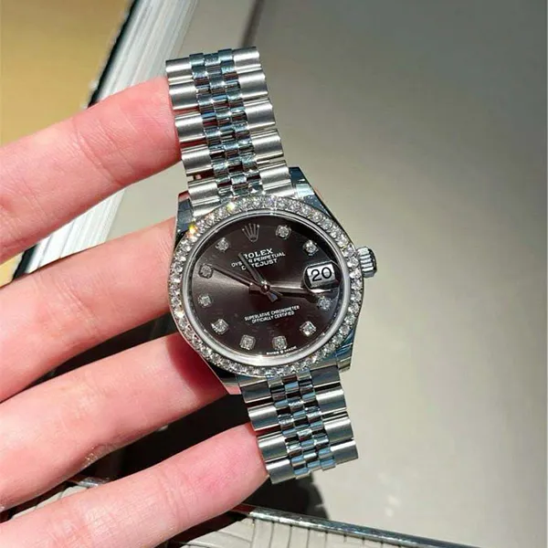 Đồng Hồ Nữ Rolex Datejust 31mm Stainless Steel 278384-0010 Grey Dial Màu Bạc Xám - Đồng hồ - Vua Hàng Hiệu