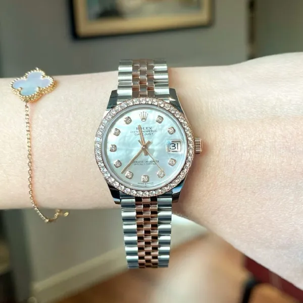 Đồng Hồ Nữ Rolex Datejust 31mm Stainless Steel Rose Gold 278381RBR Màu Bạc Vàng Hồng - Đồng hồ - Vua Hàng Hiệu