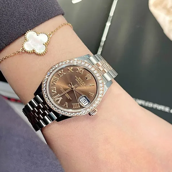 Đồng Hồ Nữ Rolex Datejust 31mm Stainless Steel Rose Gold 278381RBR-0006 Màu Bạc Vàng Hồng - Đồng hồ - Vua Hàng Hiệu