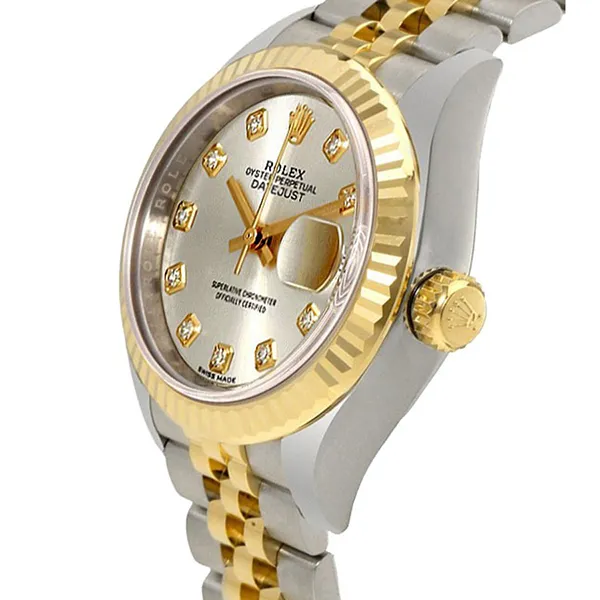 Đồng Hồ Nữ Rolex Lady-Datejust 28mm Stainless Steel Yellow Gold And Silver Dial Màu Demi (Vàng - Bạc) - Đồng hồ - Vua Hàng Hiệu