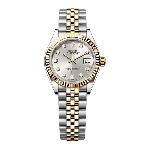 Đồng Hồ Nữ Rolex Lady-Datejust 28mm Stainless Steel Yellow Gold And Silver Dial Màu Demi (Vàng - Bạc) - Đồng hồ - Vua Hàng Hiệu