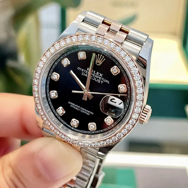 Đồng Hồ Unisex Rolex Steel and Everose Rolesor Datejust 36mm 126281-0007 Màu Bạc Vàng Hồng - Đồng hồ - Vua Hàng Hiệu