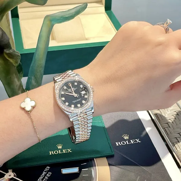 Đồng Hồ Unisex Rolex Steel and Everose Rolesor Datejust 36mm 126281-0007 Màu Bạc Vàng Hồng - Đồng hồ - Vua Hàng Hiệu