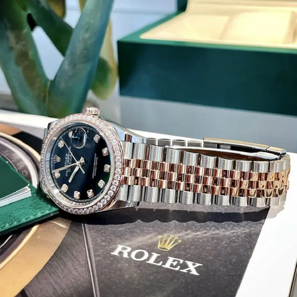 Đồng Hồ Unisex Rolex Steel and Everose Rolesor Datejust 36mm 126281-0007 Màu Bạc Vàng Hồng - Đồng hồ - Vua Hàng Hiệu