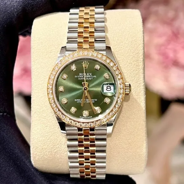 Đồng Hồ Nữ Rolex Steel Everose Gold Rolesor Lady-Datejust 28mm 279381-0007 Màu Bạc Vàng Hồng
