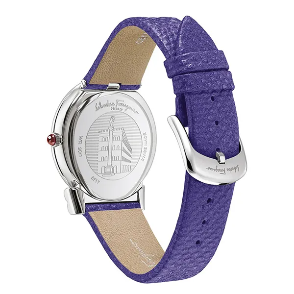 Đồng Hồ Nữ Salvatore Ferragamo Gancini Slim Watch Màu Tím