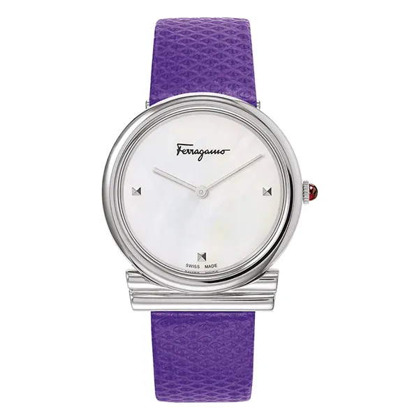 Đồng Hồ Nữ Salvatore Ferragamo Gancini Slim Watch Màu Tím