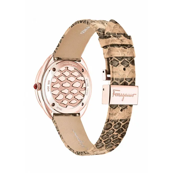 Đồng Hồ Nữ Salvatore Ferrgamo Cuir SFNE00319 Màu Nâu Vàng