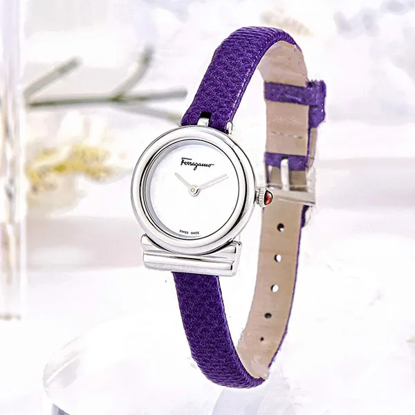 Đồng Hồ Nữ Salvatore Ferrgamo Gancini Stones SFIK00119 Màu Tím Trắng