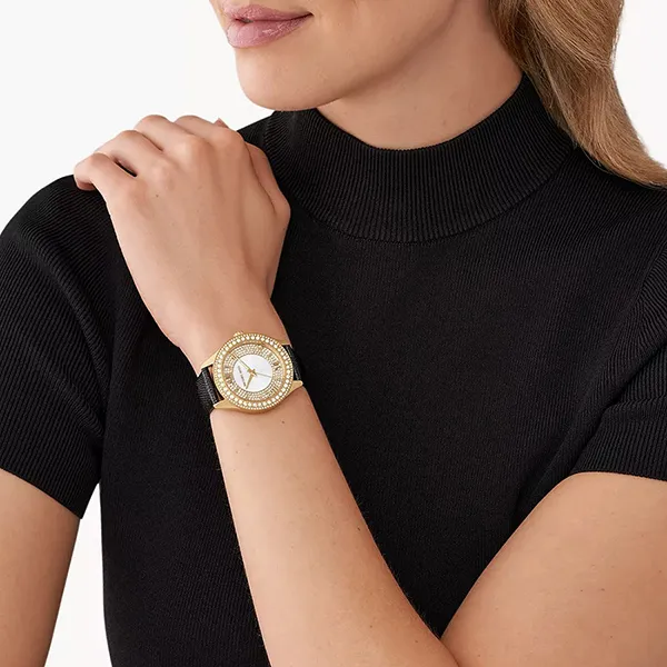 Đồng Hồ Nữ Michael Kors Harlowe Analog White Dial Women's Watch MK2988 Màu Đen - Đồng hồ - Vua Hàng Hiệu