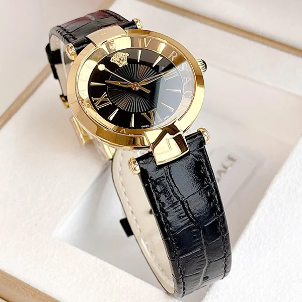 Đồng Hồ Nữ Versace Revive VAI020016 Case 35mm Màu Đen Vàng