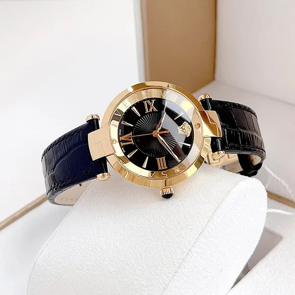 Đồng Hồ Nữ Versace Revive VAI020016 Case 35mm Màu Đen Vàng