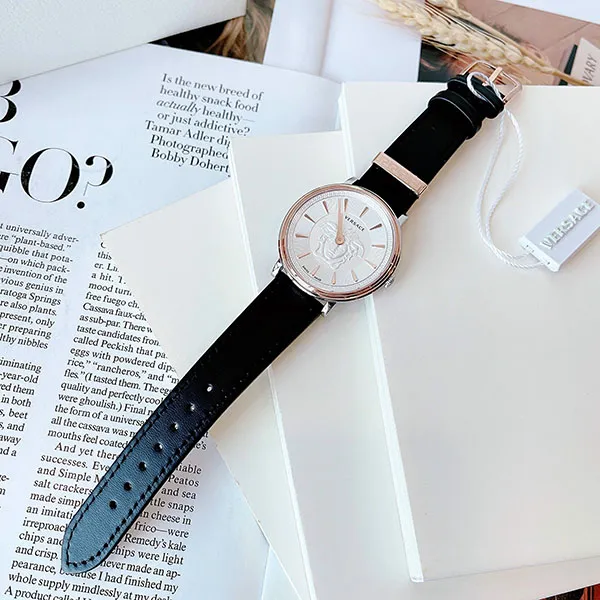 Đồng Hồ Nữ Versace V-Circle Medusa Watch VE8102919 Màu Trắng Đen