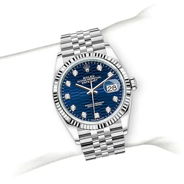 Đồng Hồ Rolex Datejust 36 Bright Blue Dial Jubilee 126234-0057 Màu Bạc