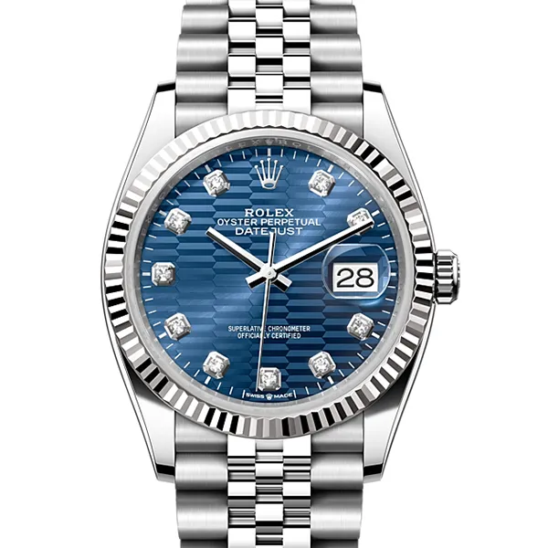 Đồng Hồ Rolex Datejust 36 Bright Blue Dial Jubilee 126234-0057 Màu Bạc