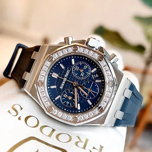 Đồng Hồ Unisex Audemars Piguet Royal Oak Offshore Blue Dial 37mm 26231ST.ZZ.D027CA.01 Màu Xanh Bạc - Đồng hồ - Vua Hàng Hiệu