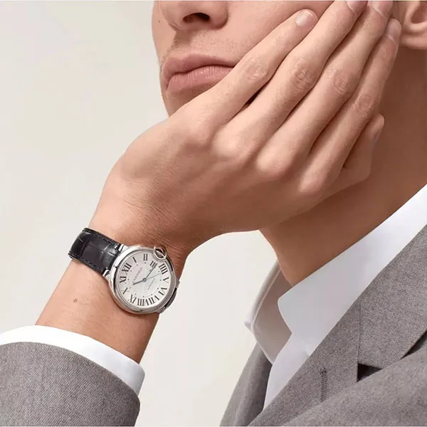 Đồng Hồ Unisex Cartier Ballon Bleu De W69017Z4 36mm Màu Đen Bạc