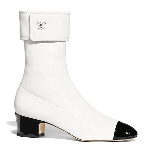 Giày Boot Nữ Chanel Ankle Boots Màu Trắng - Giày - Vua Hàng Hiệu