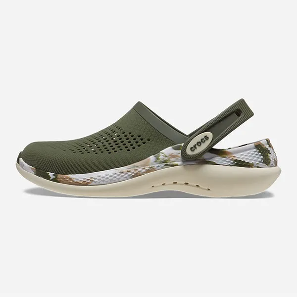 Giày Crocs Clog Literide 360 Marbled 207634-3TC Màu Xanh Olive - Giày - Vua Hàng Hiệu