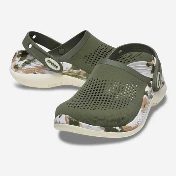 Giày Crocs Clog Literide 360 Marbled 207634-3TC Màu Xanh Olive - Giày - Vua Hàng Hiệu