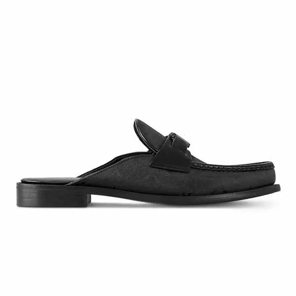 Giày Hở Gót Nam Louis Vuitton LV Major Open Back Loafer 1AC5FE Màu Đen