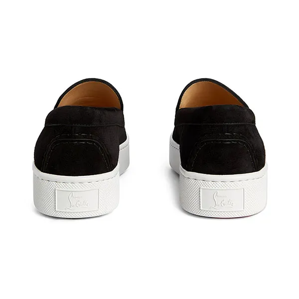 Giày Lười Nam Christian Louboutin Loafers Paqueboat Suede Màu Đen