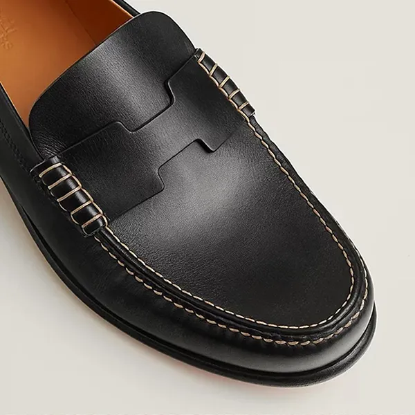 Giày Lười Nam Hermès Kennedy Loafer Màu Đen