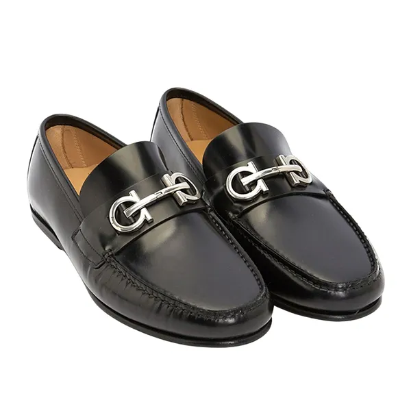 Giày Lười Nam Salvatore Ferragamo Black Leather 0758400 45702 Màu Đen Size 8 - Giày - Vua Hàng Hiệu