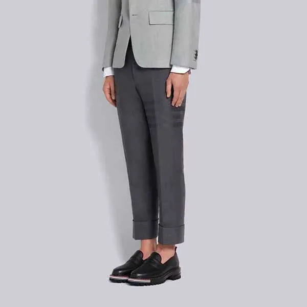 Giày Lười Nam Thom Browne Pebbled Calfskin Hiking Sole Penny Loafer MFD208A06257001 Màu Đen