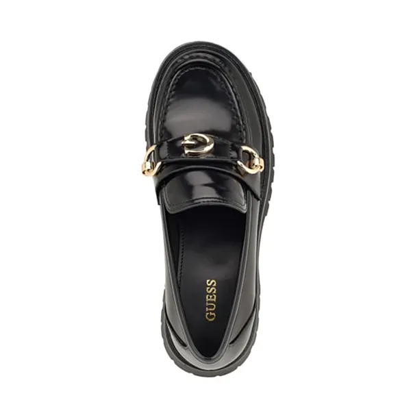 Giày Lười Nữ Guess G Logo Lug Sole Loafer Black 002 Màu Đen