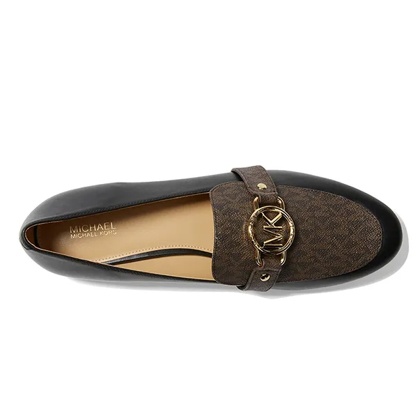 Giày Lười Nữ Michael Kors MK Women's Rory Loafer Màu Nâu/Đen