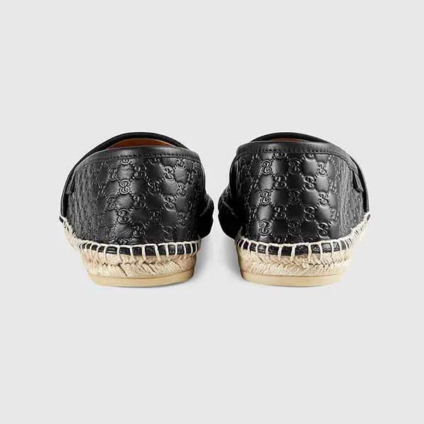 Giày Slip On Gucci GC MicroGuccissima Espadrille Màu Đen