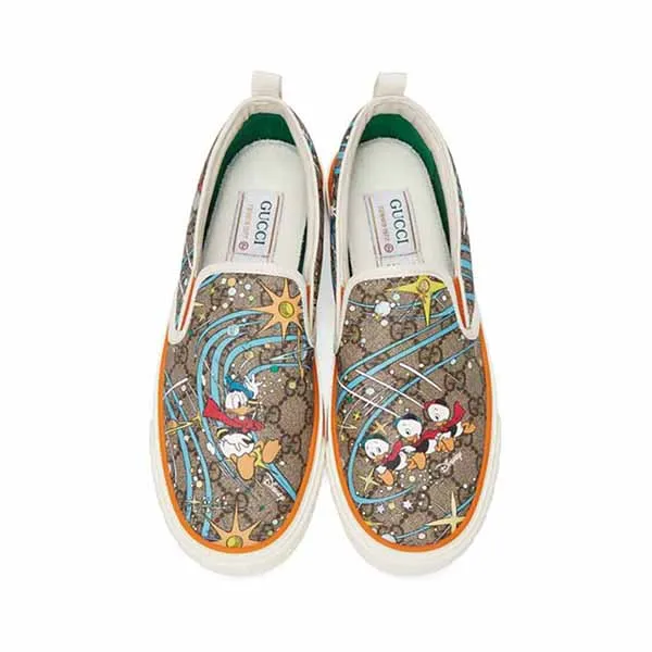 Giày Slip On Nam Gucci GC Disney X GC Donald Duck Phối Màu