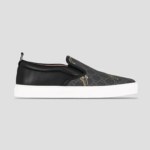 Giày Slip On Nam Gucci GG Supreme Tigers 407362G0K10 Màu Đen Size 8 - Giày - Vua Hàng Hiệu