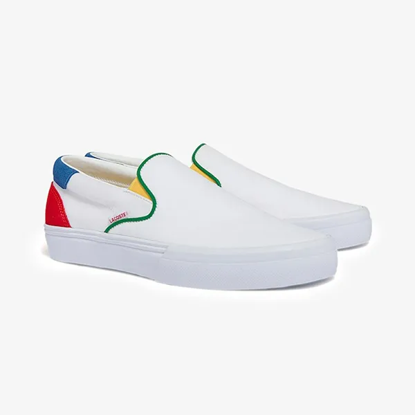 Giày Slip On Nam Lacoste Jump Serve Canvas Accent 43CMA0034 Phối Màu