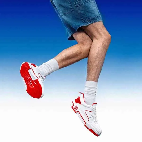 Giày Sneaker Nam Dior Calf Leather, Suede And Nappa Leather 3230887J679 White Màu Trắng Đỏ - Giày - Vua Hàng Hiệu