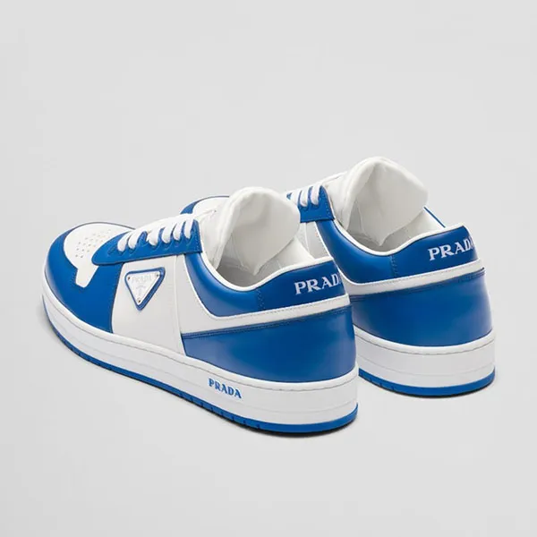 Giày Sneaker Nam Prada Downtown Leather 2EE364_3LKG_F098Z Màu Xanh Trắng