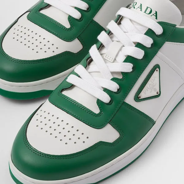 Giày Sneaker Nam Prada Downtown Leather 2EE364_3LKG_F0A8Z Màu Xanh Lá - Giày - Vua Hàng Hiệu