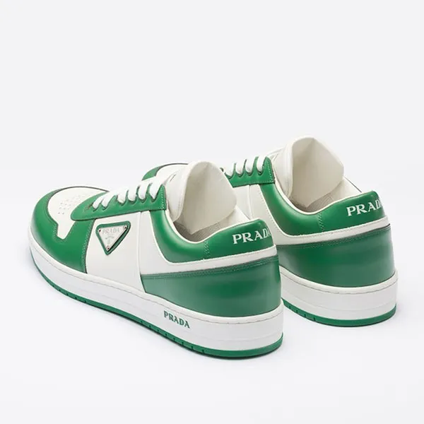 Giày Sneaker Nam Prada Downtown Leather 2EE364_3LKG_F0A8Z Màu Xanh Lá - Giày - Vua Hàng Hiệu