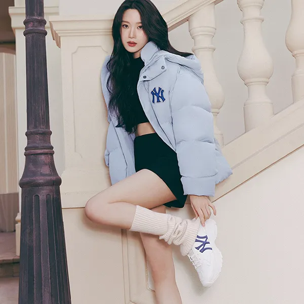 Giày Thể Thao MLB Big Ball Chunky Window New York Yankees 3ASHBCW3N-50WHS Màu Trắng Xanh