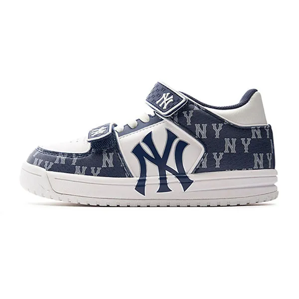Giày Thể Thao MLB Chunky Liner Mid Denim Monogram 7ASXCD23N-50NYD Màu Xanh Navy