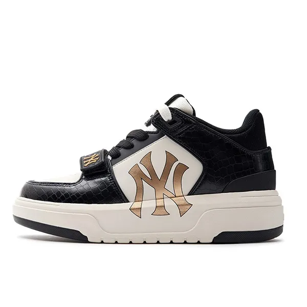 Giày Thể Thao MLB Chunky Liner Mid Lux New York Yankees 3ASXCMC3N-50BKS Màu Đen Trắng