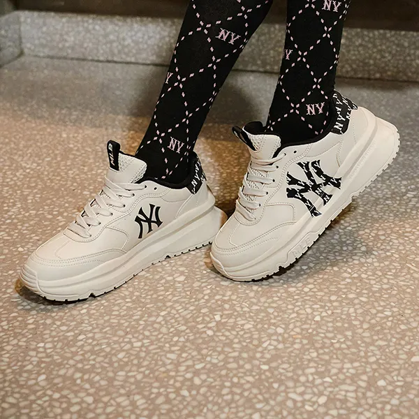 Giày Thể Thao MLB Chunky Runner Classic Monogram New York Yankees 3ASHCRM3N-50BKS Màu Đen Trắng Size 260 - Giày - Vua Hàng Hiệu