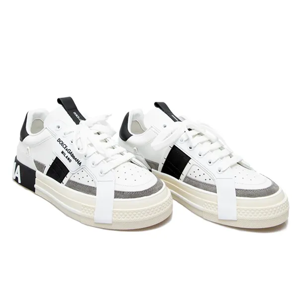 Giày Thể Thao Nam Dolce & Gabbana D&G 2.0 White Sneaker CS1863 Màu Trắng Size 6
