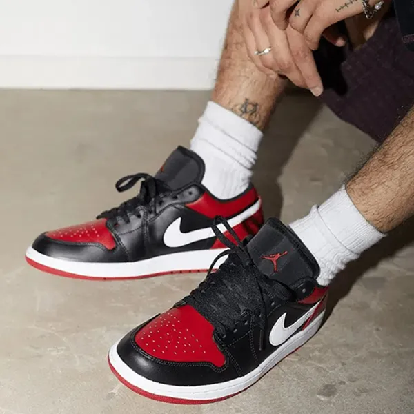 Giày Thể Thao Nike 1 Low Alternate Bred Toe 553558-066 Màu Đỏ/Đen - Giày - Vua Hàng Hiệu
