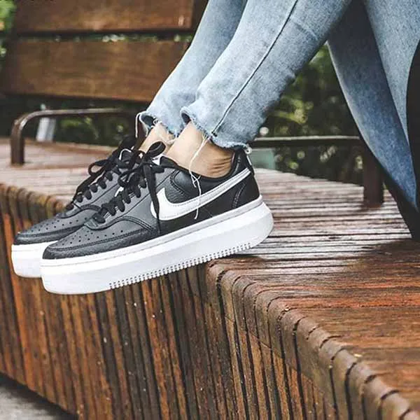Giày Thể Thao Nike WMNS Court Vision Alta Black White DM0113-002 Màu Đen Size 38