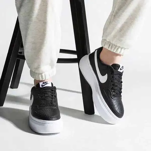 Giày Thể Thao Nike WMNS Court Vision Alta Black White DM0113-002 Màu Đen Size 38
